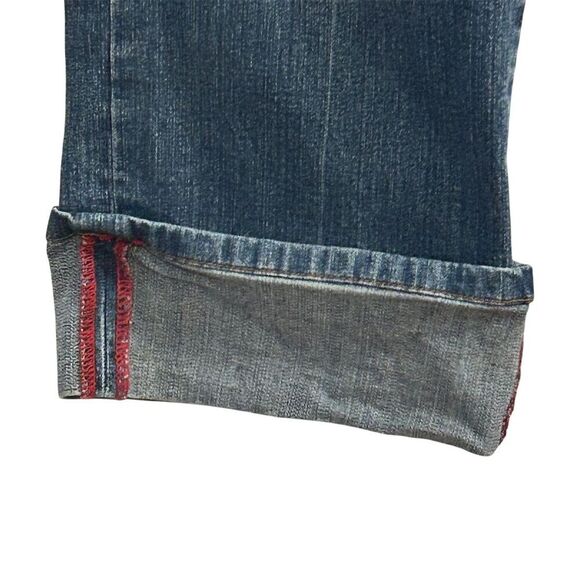 Max Studio Women's Ankle Jeans Size 12 Blue Dark Wash Cuffed Hem - Picture 7 of 15